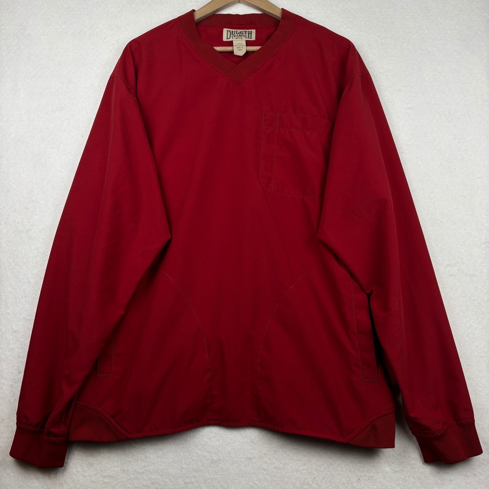 Duluth Trading Windbreaker Mens L Tall Pullover V Neck Gorp Outdoor